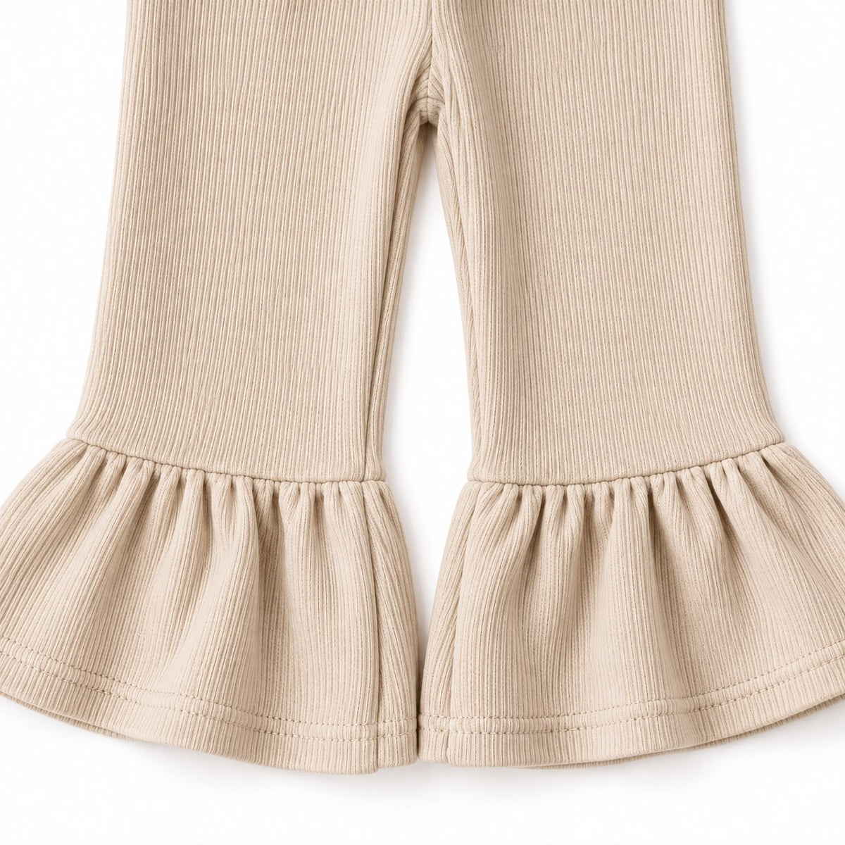 Crochet Collar Flare Pants Set