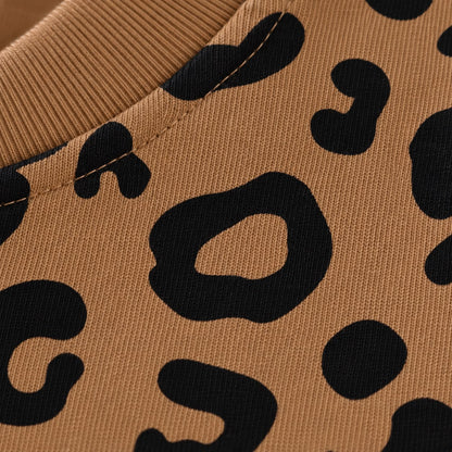 Leopard Print Baby Outfit Set