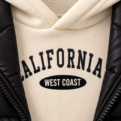 Puffer Vest Hoodie and Jogger Set