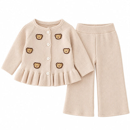 Patch Ribbed Outfit Set