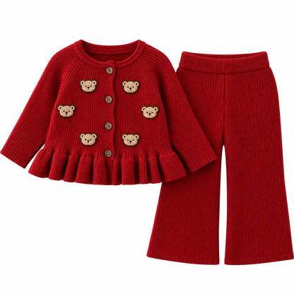 Patch Ribbed Outfit Set