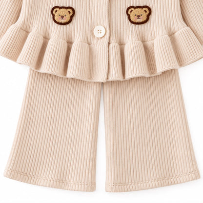 Patch Ribbed Outfit Set