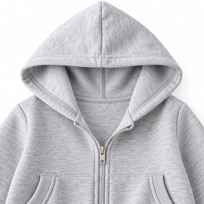 Zip Hoodie and Wide Leg Pants Set