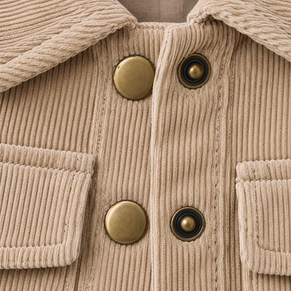 Corduroy Jacket and Cargo Pants Set