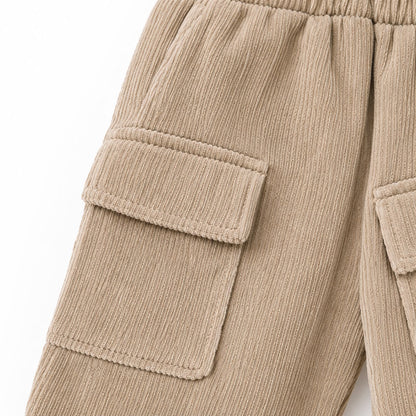 Corduroy Jacket and Cargo Pants Set