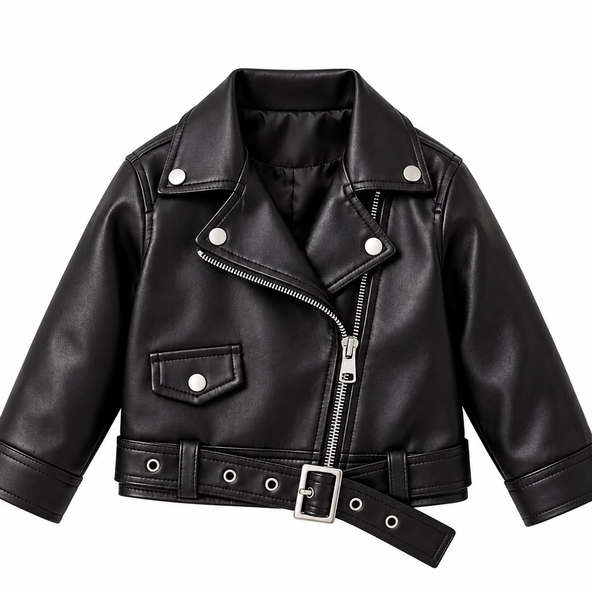 Belted Kids Biker Jacket