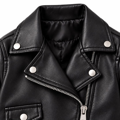 Belted Kids Biker Jacket