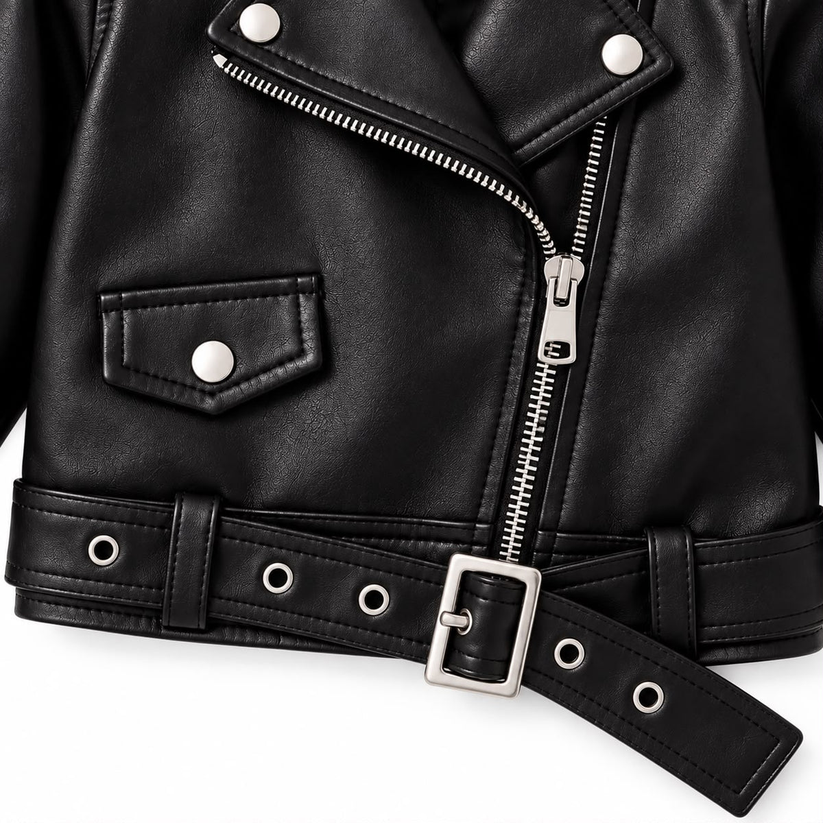 Belted Kids Biker Jacket