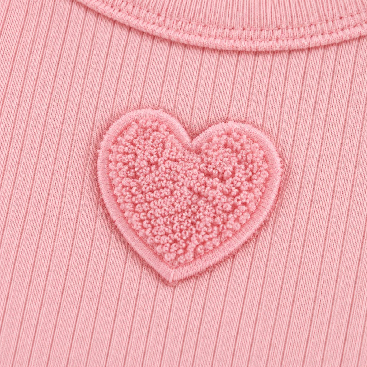 Ribbed Heart Top and Pants Set