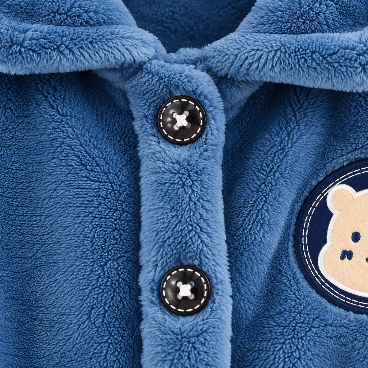 Fleece Button Jacket and Pants Set