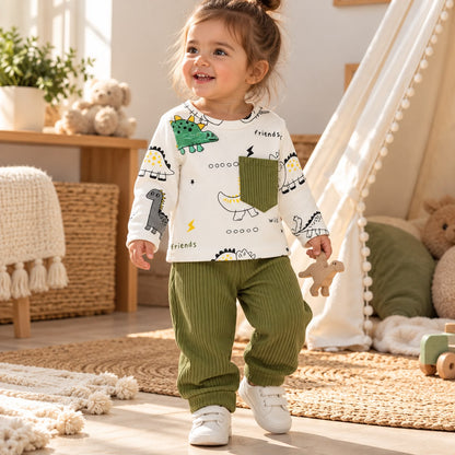 Dinosaur Pocket Top and Pants Set