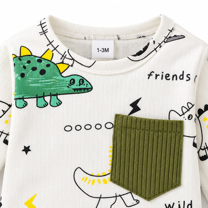 Dinosaur Pocket Top and Pants Set
