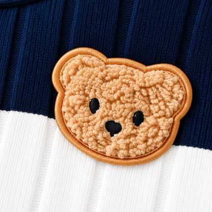 Bear Patch Bodysuit and Pants Set