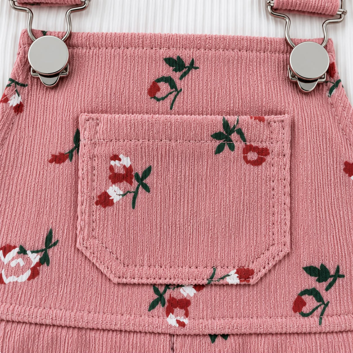 Ribbed Top and Overall Set