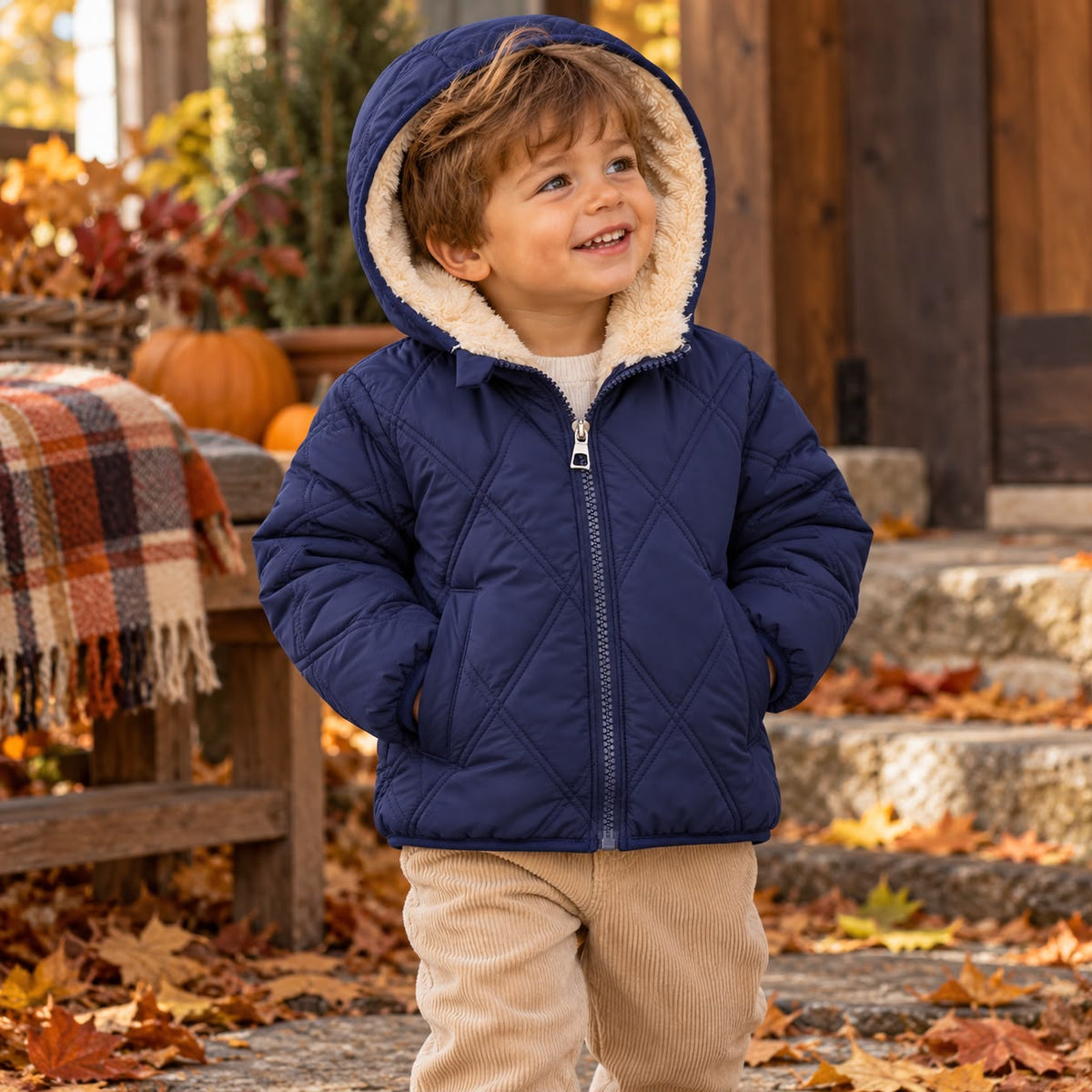 Quilted Hooded Baby Jacket