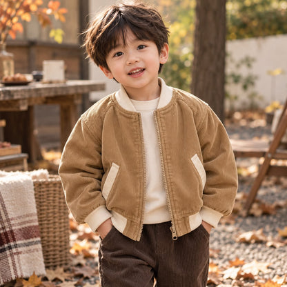 Corduroy Zip Baby Jacket
