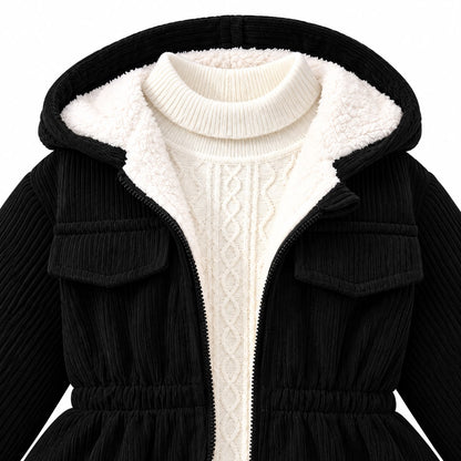 Fleece Lined Hooded Jacket
