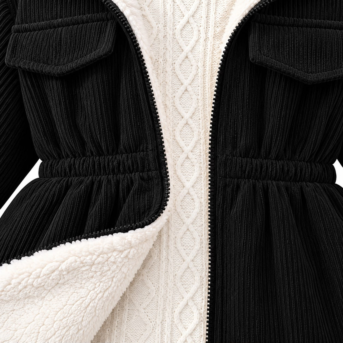 Fleece Lined Hooded Jacket