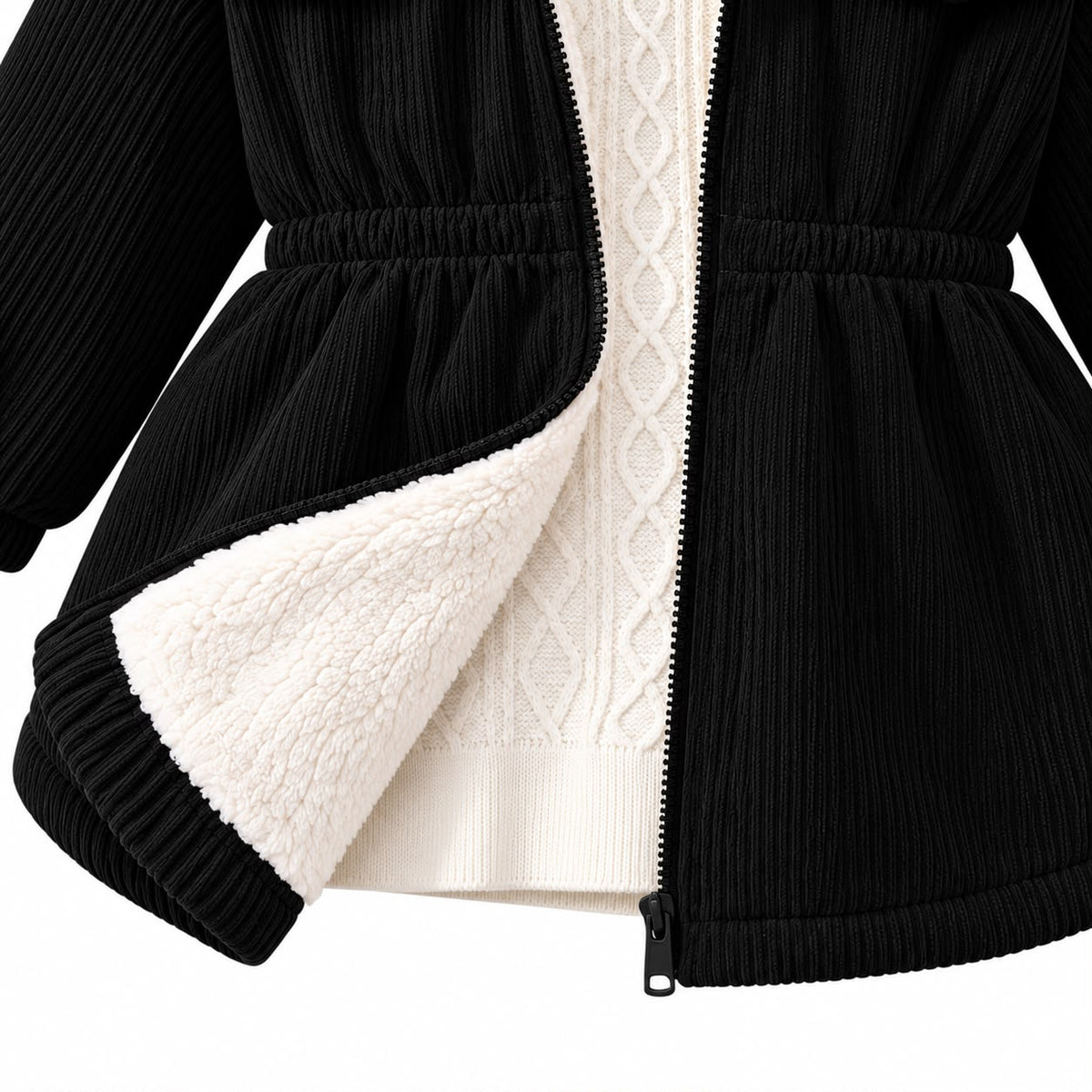 Fleece Lined Hooded Jacket