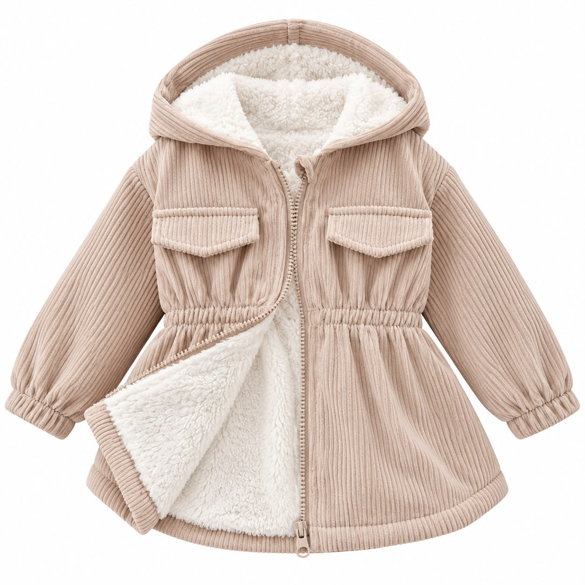 Fleece Lined Hooded Jacket
