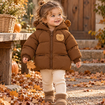 Bear Hood Puffer Baby Jacket