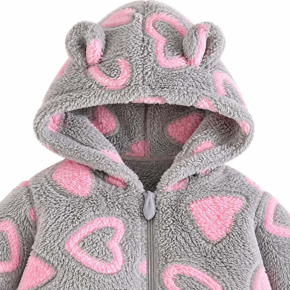 Plush Heart Baby Romper