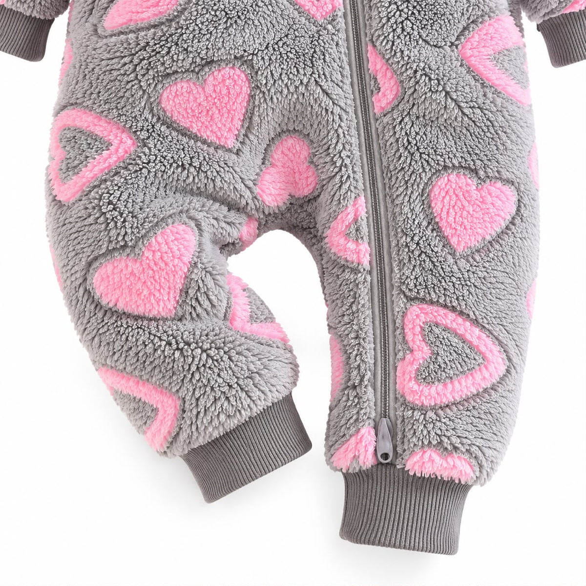 Plush Heart Baby Romper