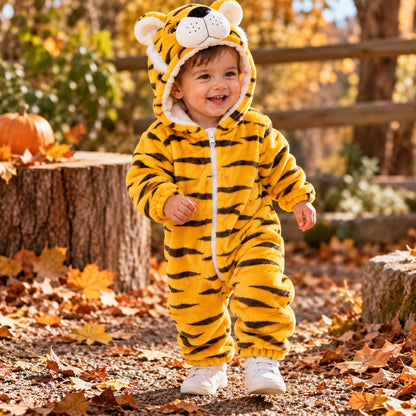 Animal Fleece Baby Jumpsuit