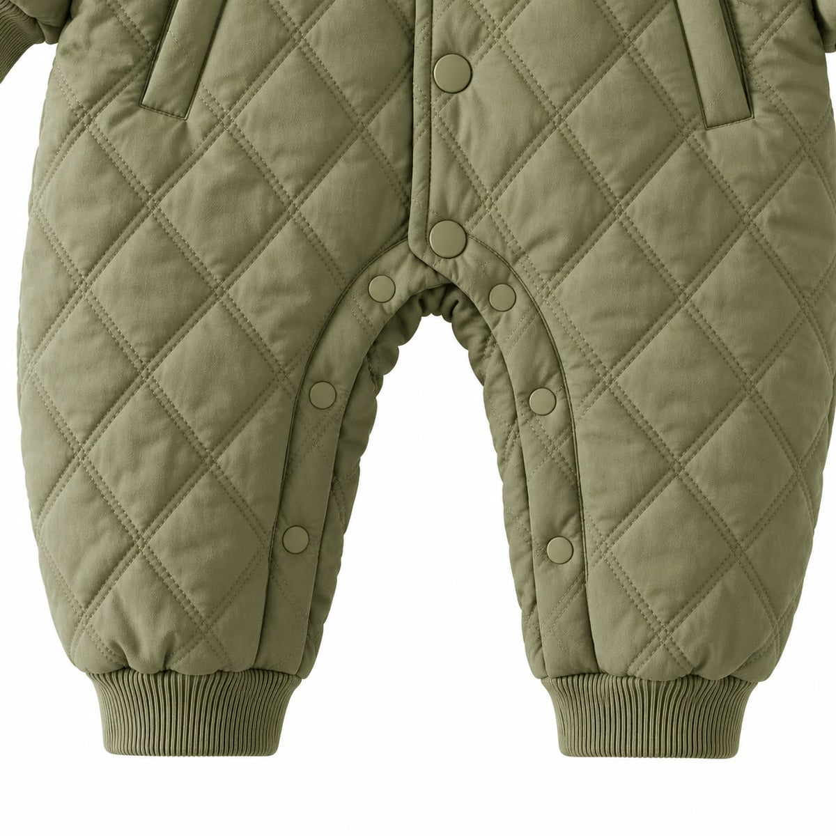 Quilted Long Sleeve Baby Romper