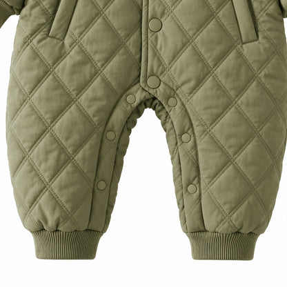Quilted Long Sleeve Baby Romper