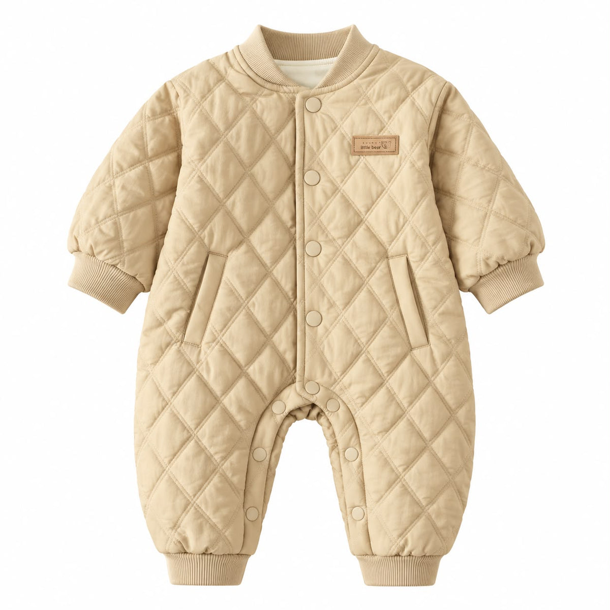 Quilted Long Sleeve Baby Romper