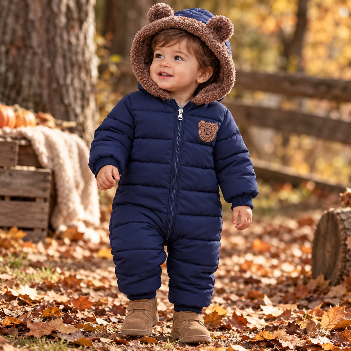 Quilted Baby Snowsuit