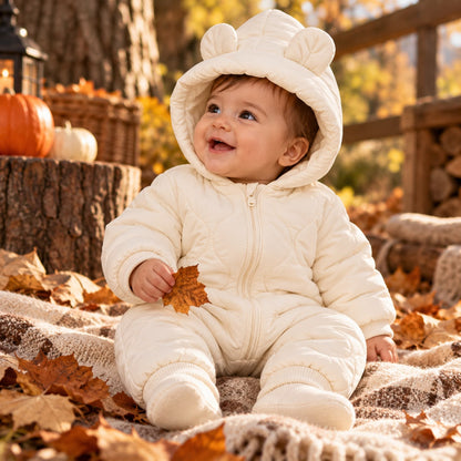Padded Hood Baby Romper