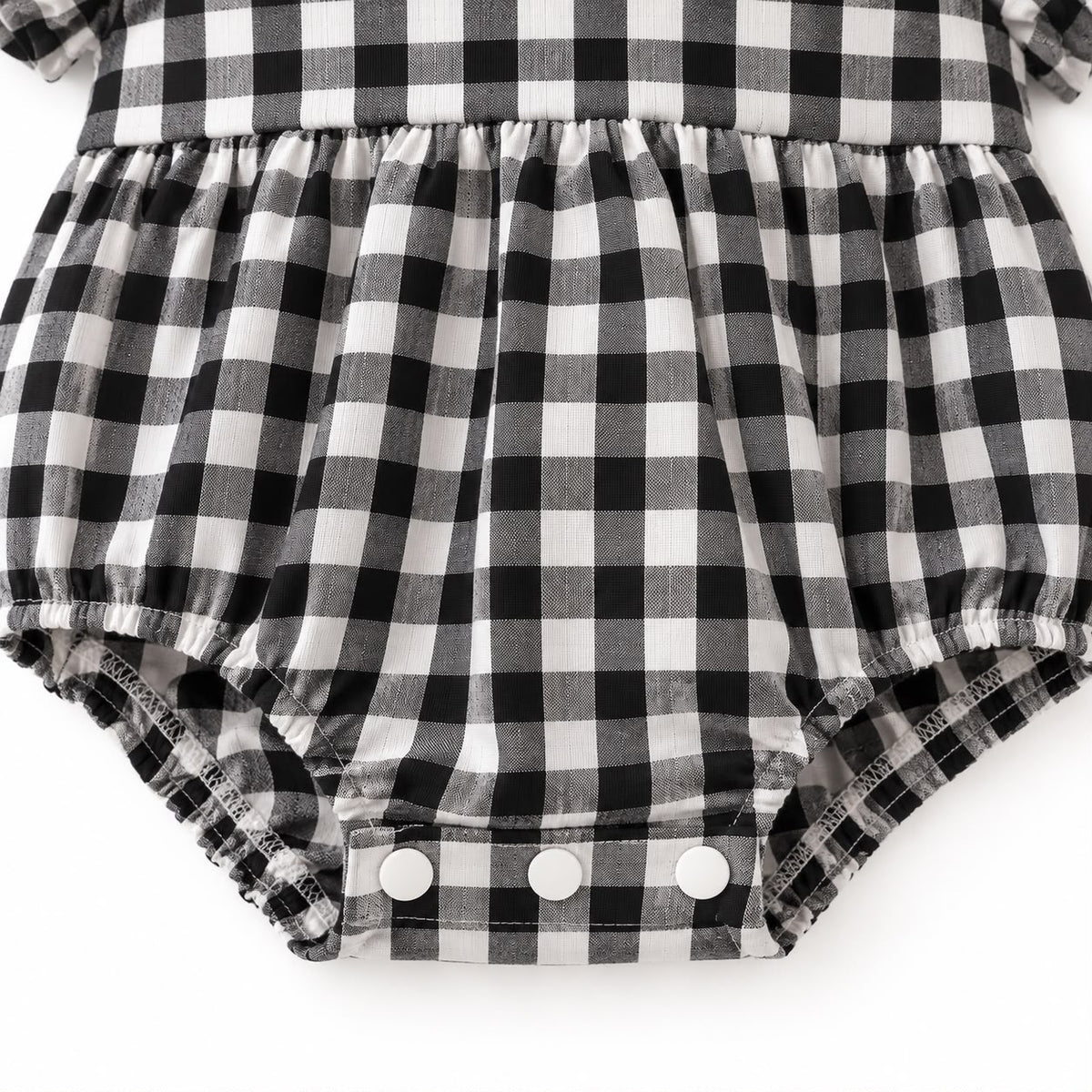 Lace Collar Gingham Dress