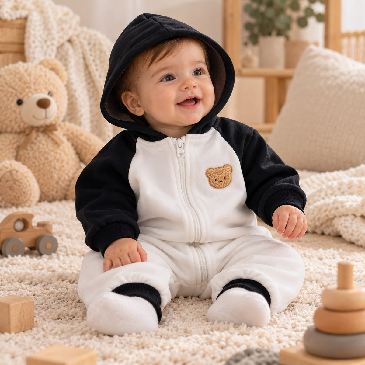 Colour Block Baby All in One