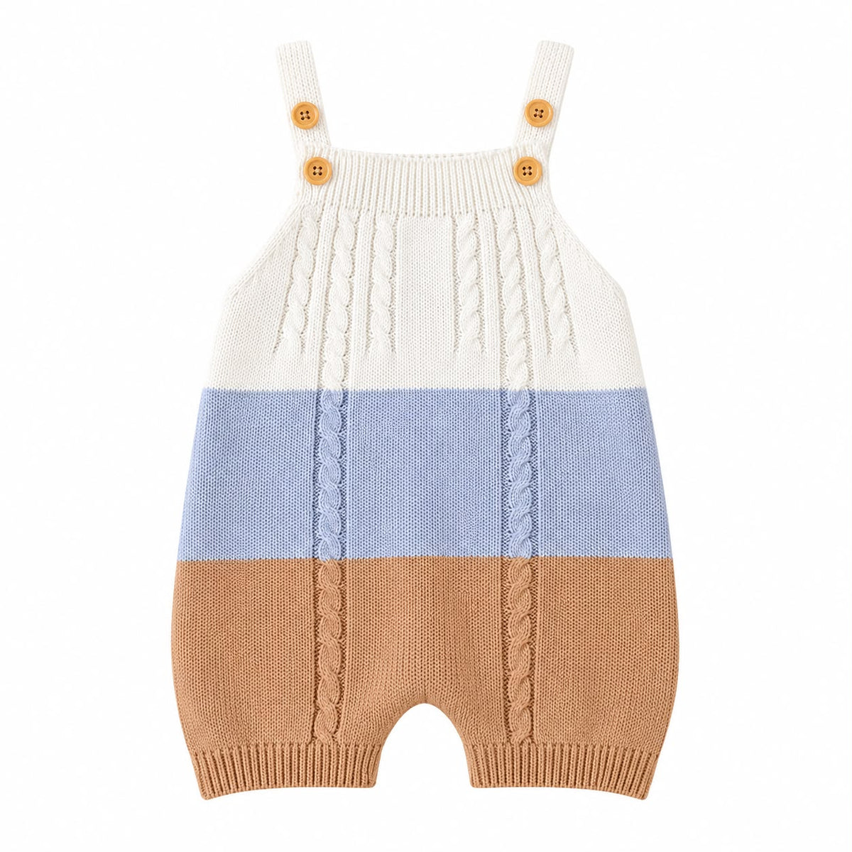 Knitted Baby Dungaree Romper