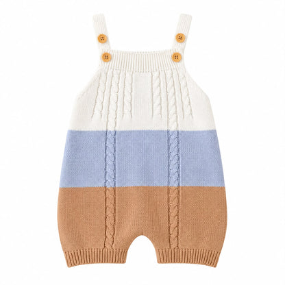 Knitted Baby Dungaree Romper