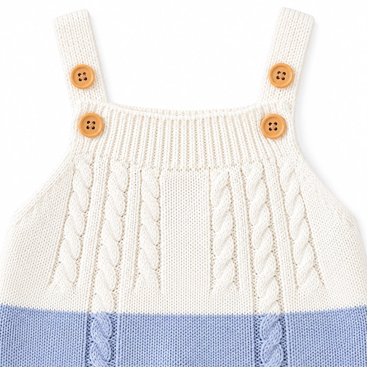 Knitted Baby Dungaree Romper