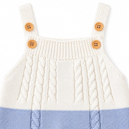 Knitted Baby Dungaree Romper