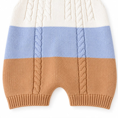 Knitted Baby Dungaree Romper
