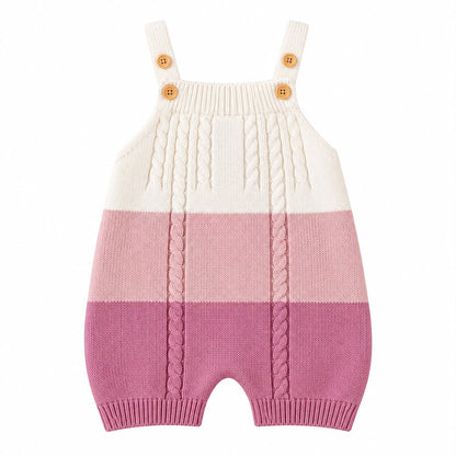 Knitted Baby Dungaree Romper