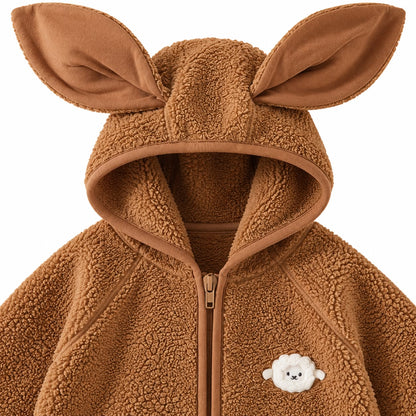 Bunny Hood Fleece Baby Romper