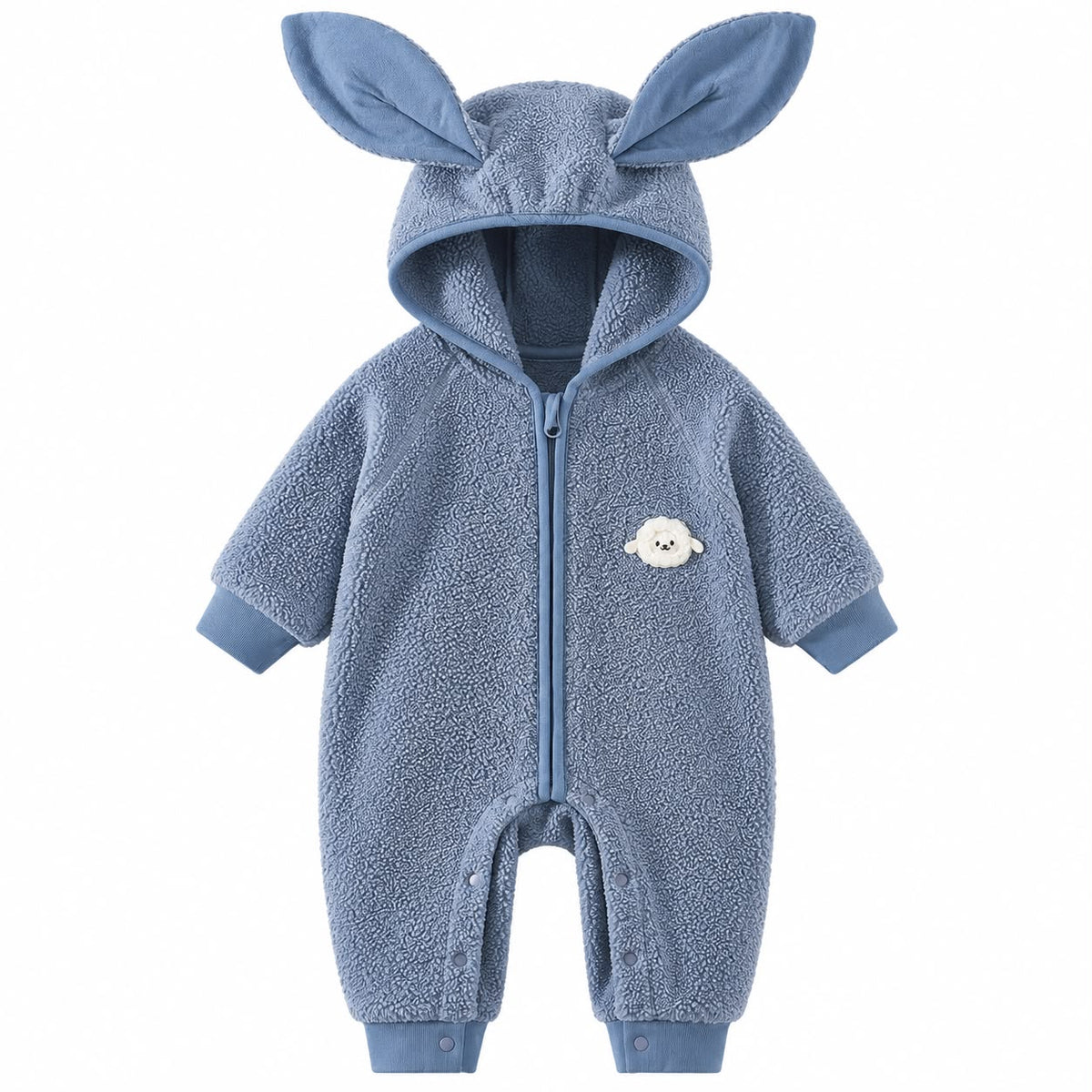 Bunny Hood Fleece Baby Romper