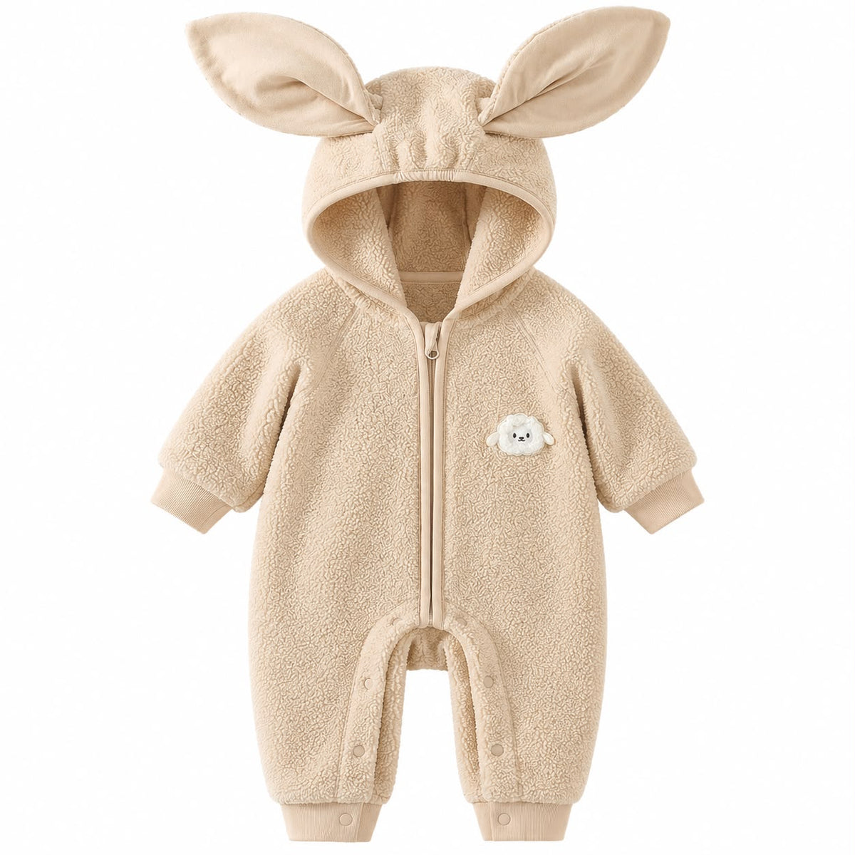 Bunny Hood Fleece Baby Romper