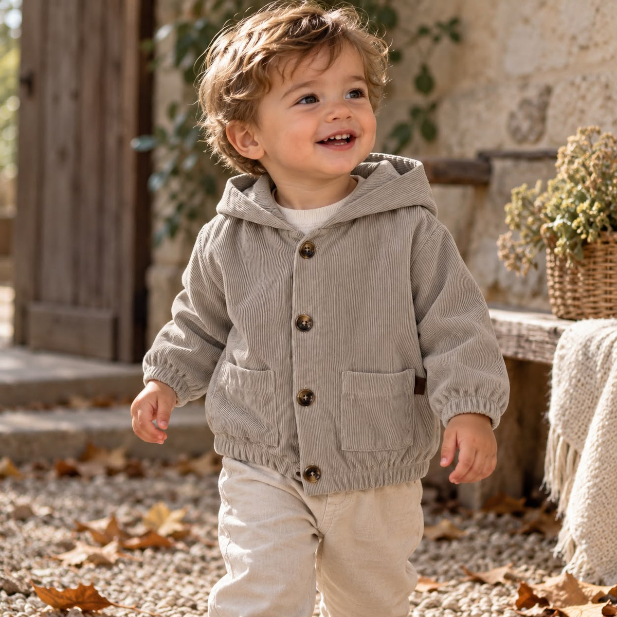 Mango Patch Hooded Baby Jacket
