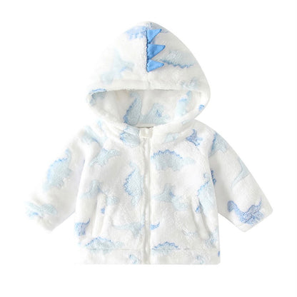 Hooded Dinosaur Baby Jacket