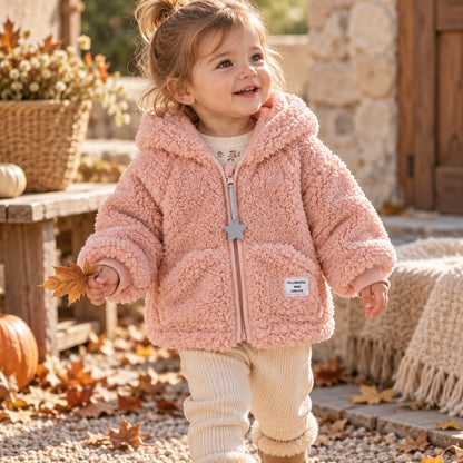 Plush Hood Baby Jacket