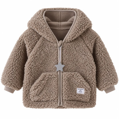 Plush Hood Baby Jacket