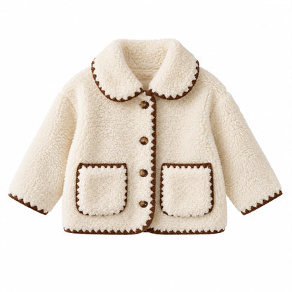 Contrast Trim Baby Jacket