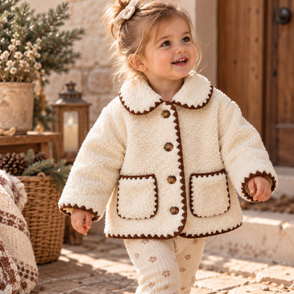 Contrast Trim Baby Jacket